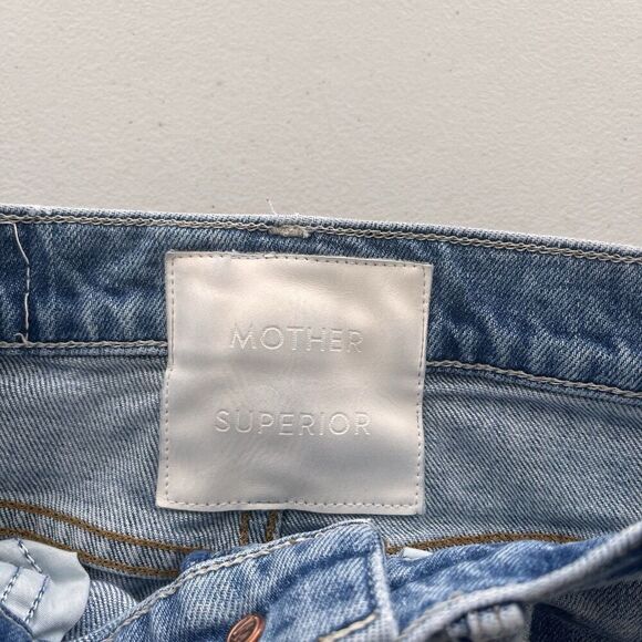 Mother Superior High Waisted Rider Skimp Jeans 25 Straight The Confession Wash - Picture 5 of 16